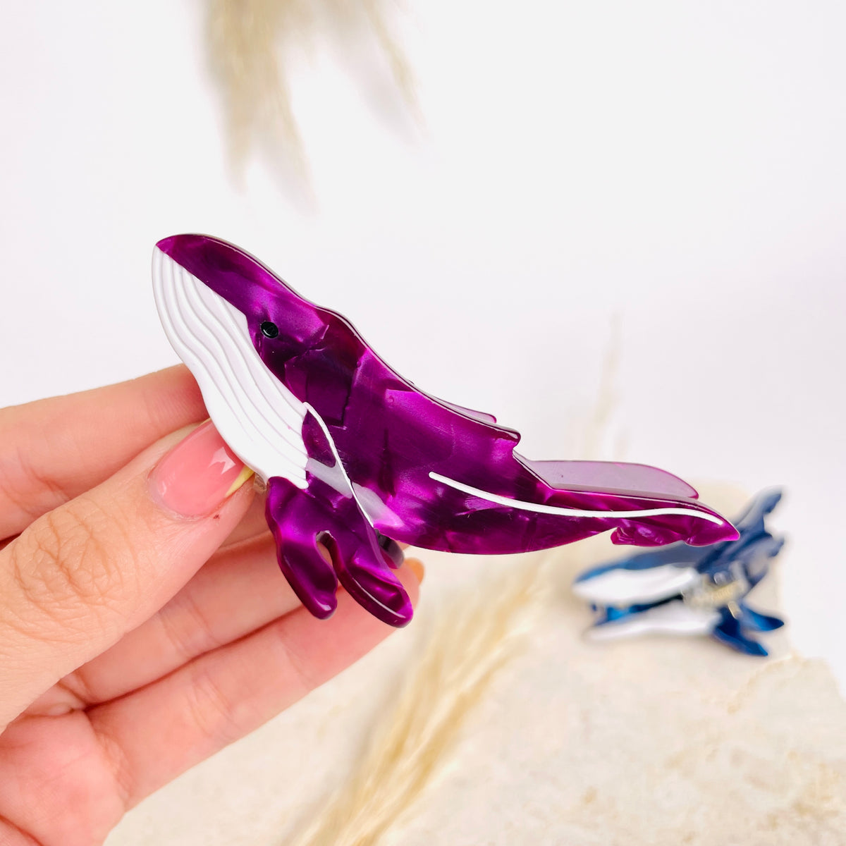 Hairclip Mini Blue (Ballena)