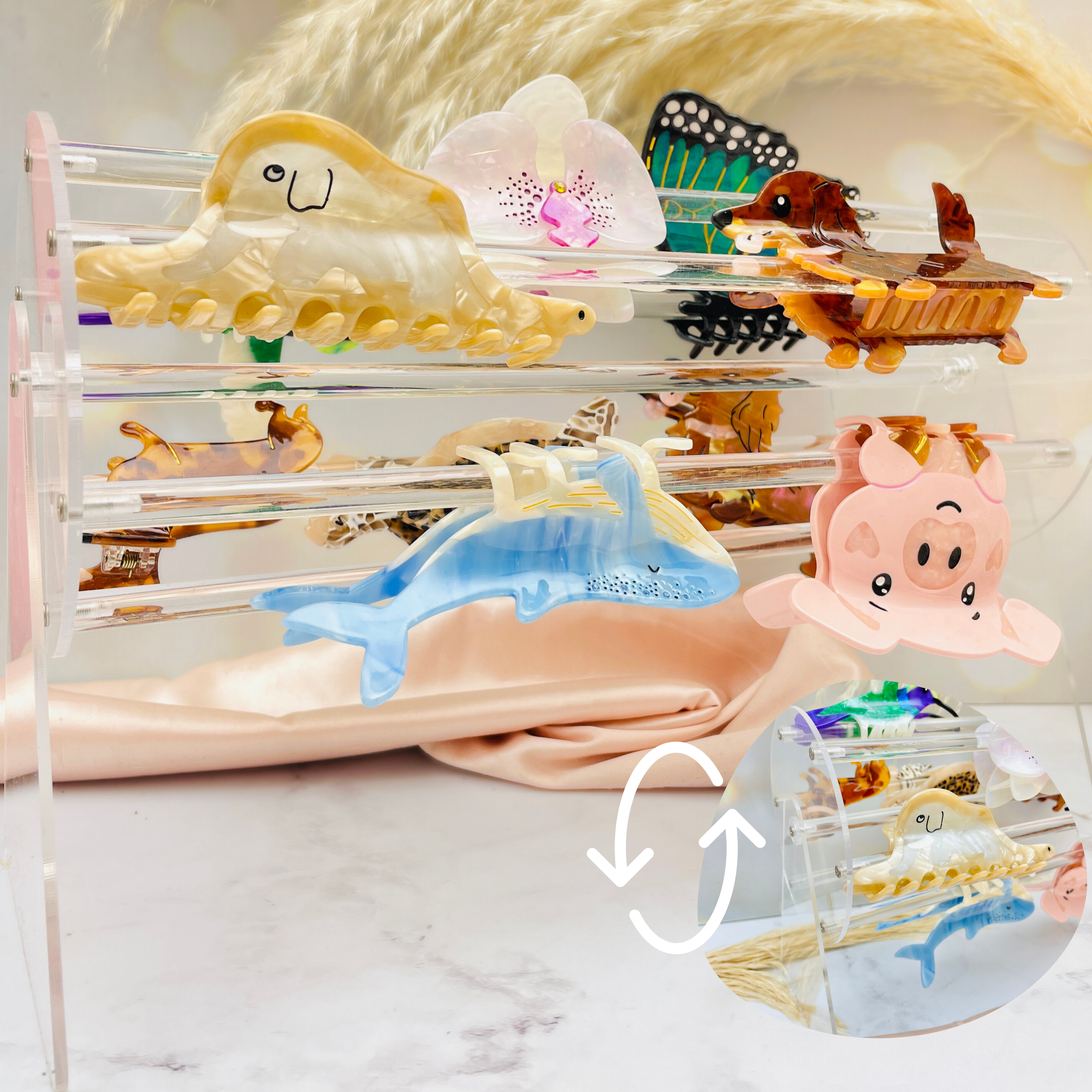 Organizador Hairclip Giratorio